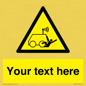 Custom warning run over by operator controlled machine